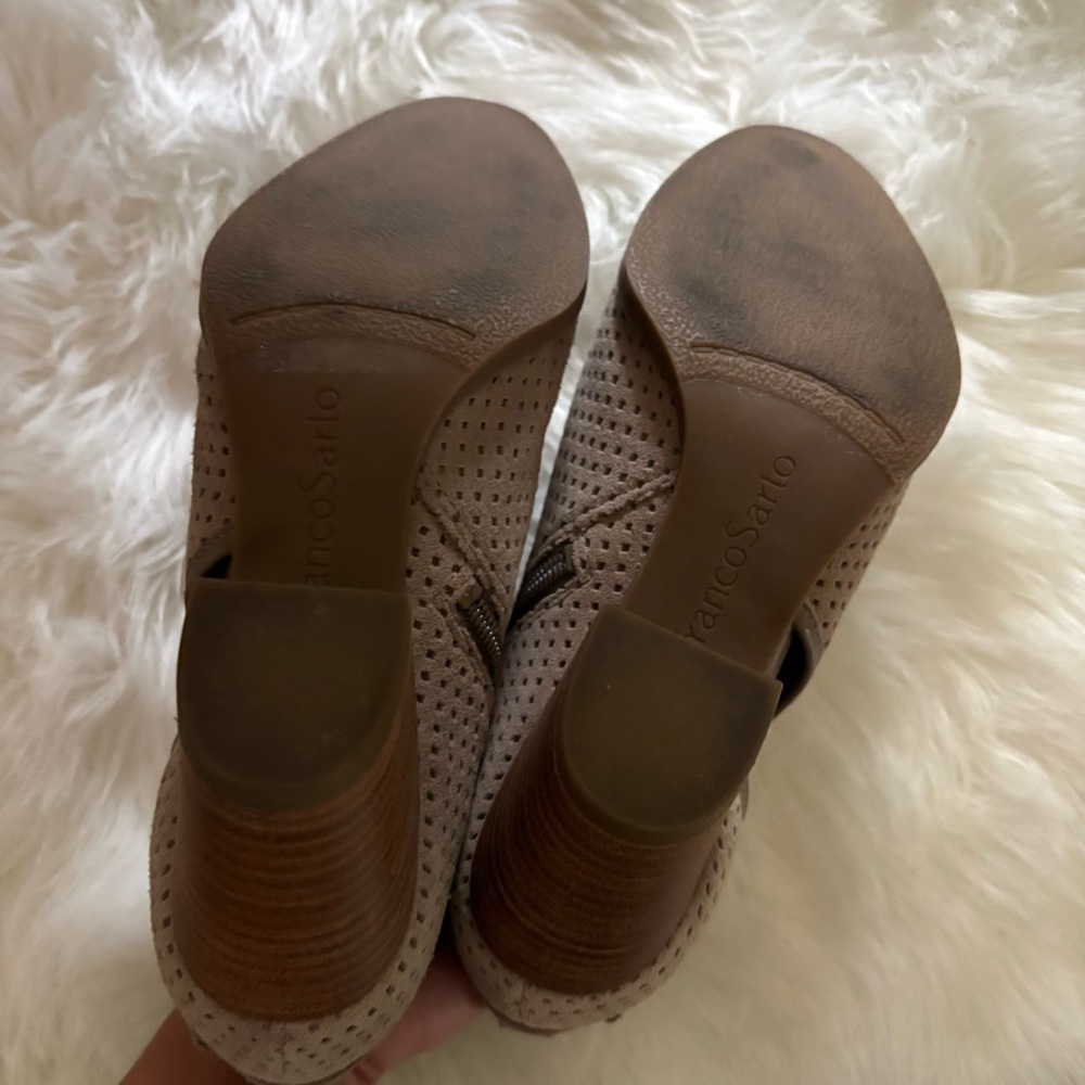 Franco Sarto Boots Dakota Leather Suede Booties Women’s Size 7.5 - Picture 7 of 8